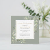 Moderne begrafenisviering van het leven Photo Squa Kaart (Staand voorkant)