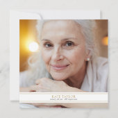 Moderne begrafenisviering van het leven Photo Squa Kaart (Achterkant)