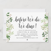 Moderne Begroeiing, Oefenbruiloft Dinner Kaart (Voorkant)