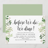 Moderne begroeiing, proefhuwelijksdiner kaart (Voorkant / Achterkant)