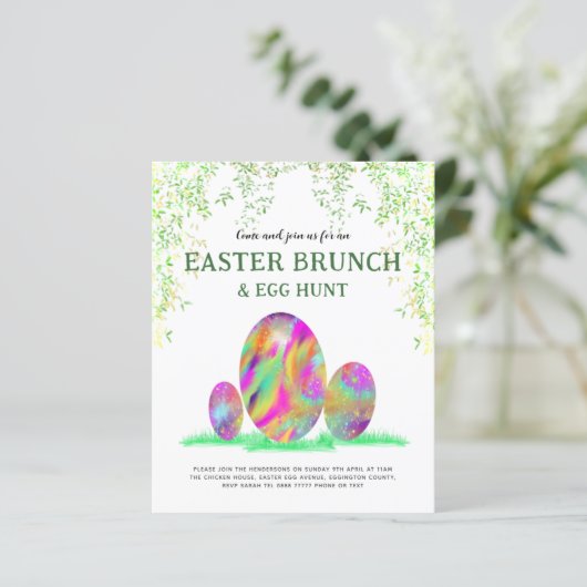 Moderne begroting voor de Waterverf Easter Egg Hun (Staand voorkant)