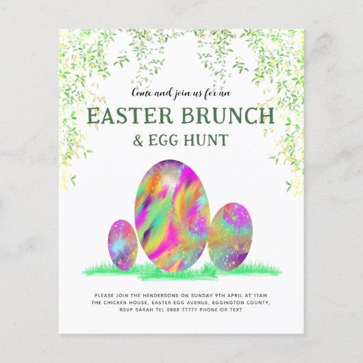 Moderne begroting voor de Waterverf Easter Egg Hun (Voorkant)