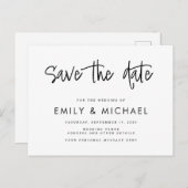 Moderne begrotingsbruiloft sparen het Briefkaart v (Voorkant / Achterkant)