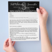 Moderne begrotingsvorm Goedkeuring Teth Whitening Flyer (Hand)