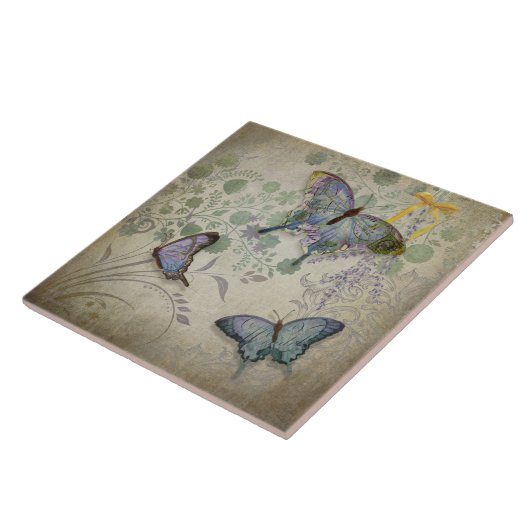 Moderne behangselpapier, flessenvlinders tegeltje (Zijkant)