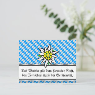 Moderne Beierse verklaring over bier Briefkaart