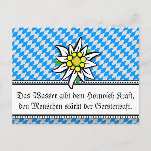 Moderne Beierse verklaring over bier Briefkaart (Voorkant)