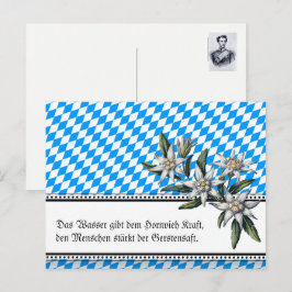 Moderne Beierse verklaring over bier Briefkaart