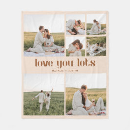 Moderne Beige 7 Foto Koppel Collage  Fleece Deken