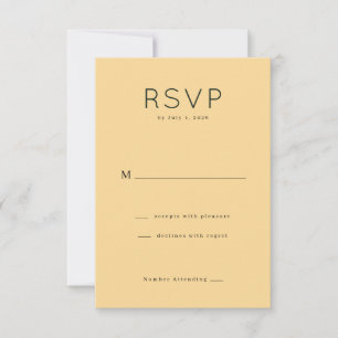 Moderne Beige Antwoordkaart RSVP Kaartje