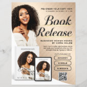 Moderne Beige Auteurs Flyer Boekrelease Introducti (Voorkant)