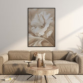 Moderne Beige Bloem Esthetische Wandkunst Poster