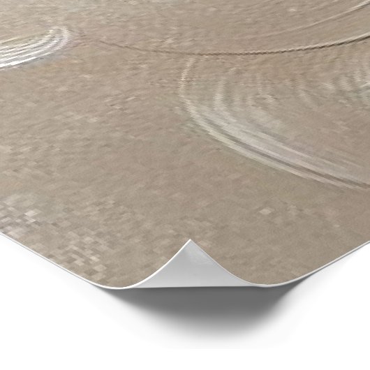 Moderne Beige Bloemen 10 Poster (Hoek)