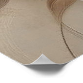 Moderne Beige Bloemen 15 Poster (Hoek)