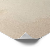 Moderne Beige Bloemen 17 Poster (Hoek)