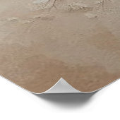 Moderne Beige Bloemen 18 Poster (Hoek)