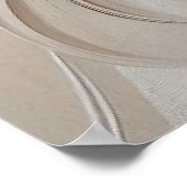 Moderne beige bloemen 20 Poster (Hoek)