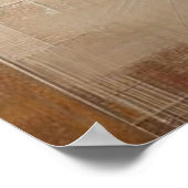 Moderne beige bloemen 25 Poster (Hoek)