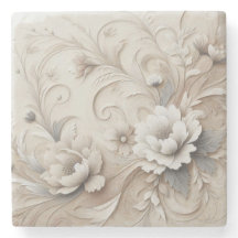 Moderne beige bloemen 3