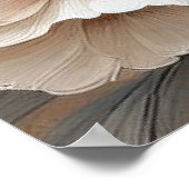 Moderne Beige Bloemen 8 Poster (Hoek)