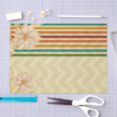 Moderne beige bloemen tissuepapier (Craft)
