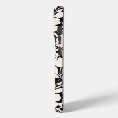 Moderne Beige Bloemen Zwart Botanisch Case-Mate iPhone Case (Achterkant / Links)