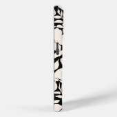 Moderne Beige Bloemen Zwart Botanisch Case-Mate iPhone Case (Achterkant / Rechts)