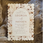 Moderne Beige Boho Wildflower bruiloft Kaart