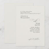 Moderne Beige bruid ouders bruiloft uitnodiging (Voorkant / Achterkant)