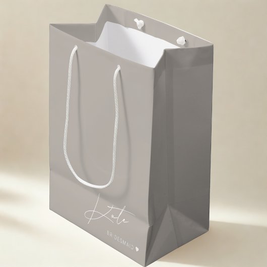 Moderne Beige Bruidsmeisje Voorstel Cadeautas