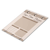 Moderne Beige Bruin Patroon Yogaklasse Planner Notitieblok (Schuin)