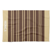 moderne Beige & Bruine Strepen Patroon Aangepaste