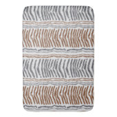 Moderne Beige en Grijze Gestreepte Badkamer Mat (Voorkant Verticaal)