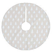 Moderne Beige en witte kerstbomen Kerstboom Rok (Voorkant)