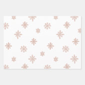Moderne beige en witte kerstbomen Snowflakes Inpakpapier Vel (Voorkant)