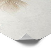 Moderne Beige Flowers 11 Poster (Hoek)