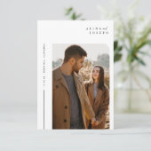 Moderne Beige foto bruiloft Kaart (Staand voorkant)