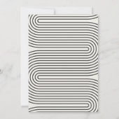 Moderne beige geometrische foto afstuderen annou aankondiging (Achterkant)