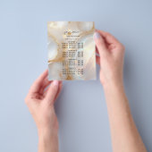 Moderne Beige gouden opaalsteen Prijslijst Menu (Hand)