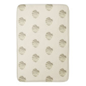Moderne  Beige Gouden Schelpen op Cream Badmat (Voorkant Verticaal)