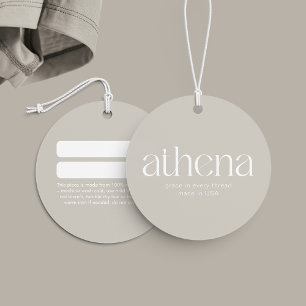 Moderne Beige Kleding Hang Label
