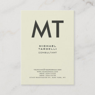 Moderne Beige Kleur Modieuze Verticale Krachtige M Visitekaartje