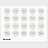 Moderne Beige Liefde is Sweet Wedding Favoriet Ronde Sticker (Vel)