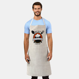 Moderne Beige Linnen Beste Persoonlijke Chef Perso Schort