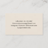 Moderne beige maan fasen elegant visitekaartje (Achterkant)