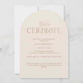 Moderne Beige Minimal Photo Arch Graduation Party Kaart (Achterkant)