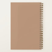 Moderne Beige Minimalistische Script Elegant Aange Notitieboek (Achterkant)