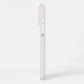 Moderne Beige Monogramnaam iPhone Hoesje (Linkerkant)