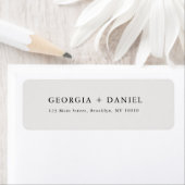 Moderne beige Names Return Address Label (Insitu)
