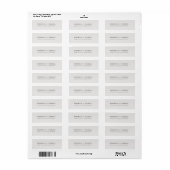 Moderne beige Names Return Address Label (Full Sheet)